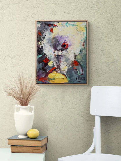 Taşların Üzerinde Güvercinler Yağlı Boya Tablosu