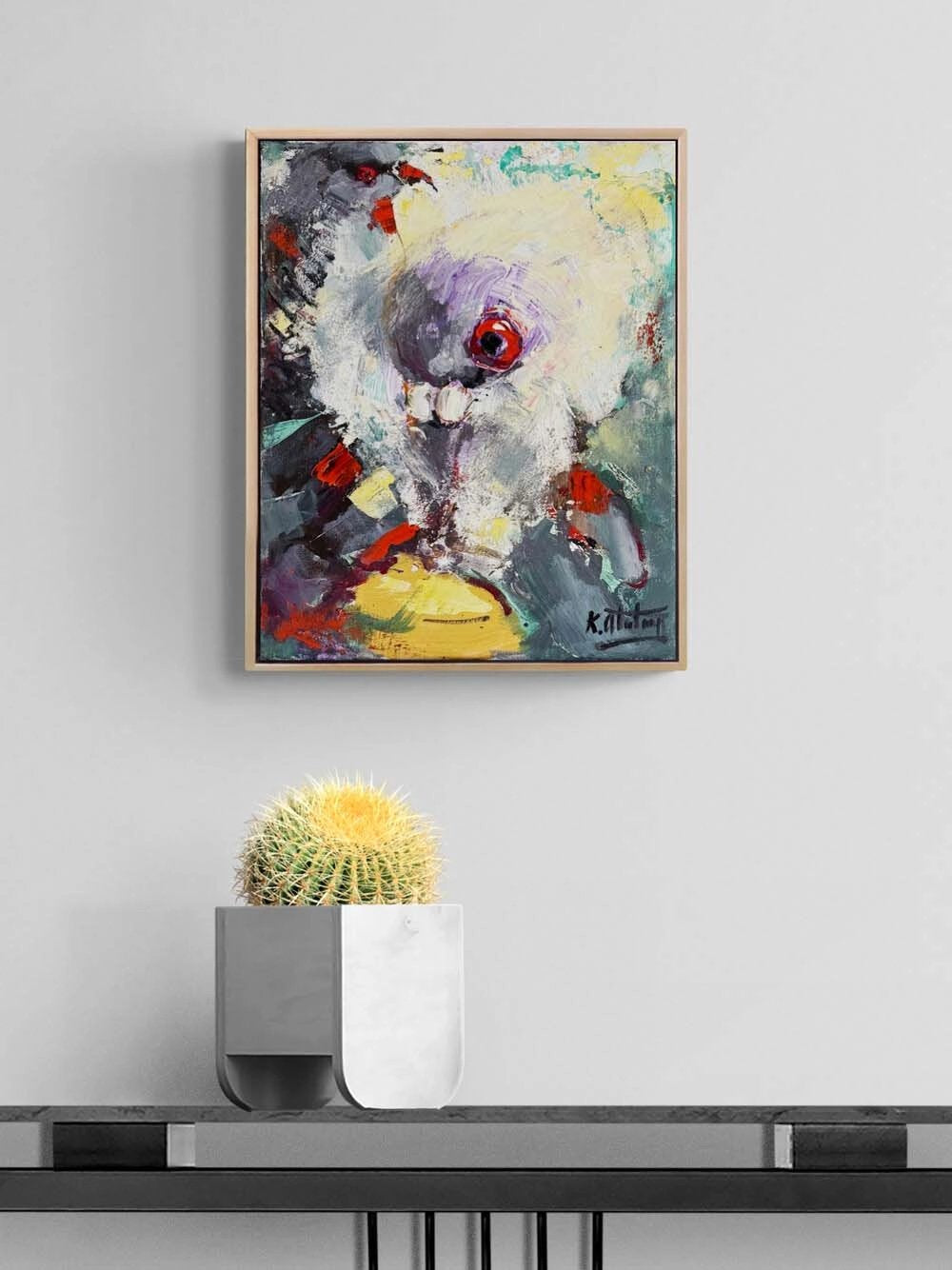 Taşların Üzerinde Güvercinler Yağlı Boya Tablosu