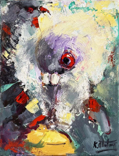 Taşların Üzerinde Güvercinler Yağlı Boya Tablosu