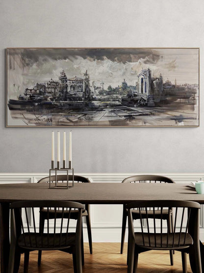 Taşta Kalan Zaman Yağlı Boya Tablosu