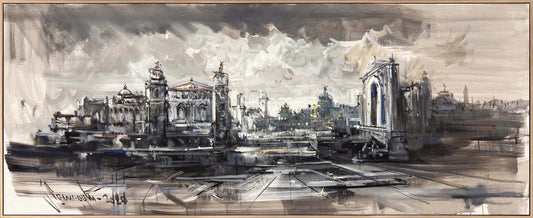 Taşta Kalan Zaman Yağlı Boya Tablosu