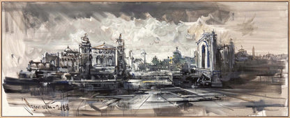 Taşta Kalan Zaman Yağlı Boya Tablosu