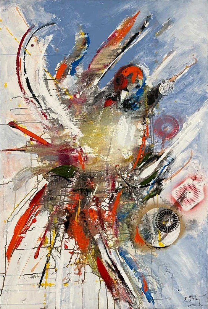 Teknolojik Uçuşlar Yağlı Boya Tablosu