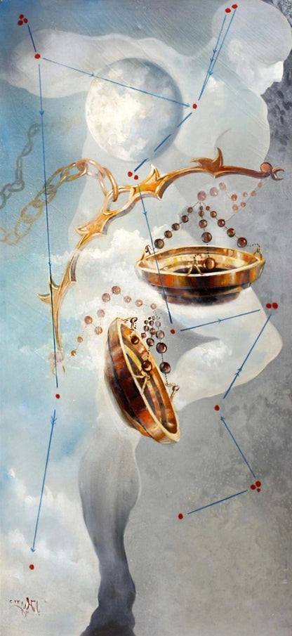 Terazi Burcu Yağlı Boya Tablosu