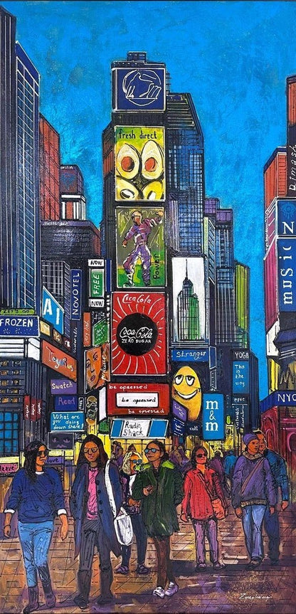 Times Meydanı Parıltısı Yağlı Boya Tablosu