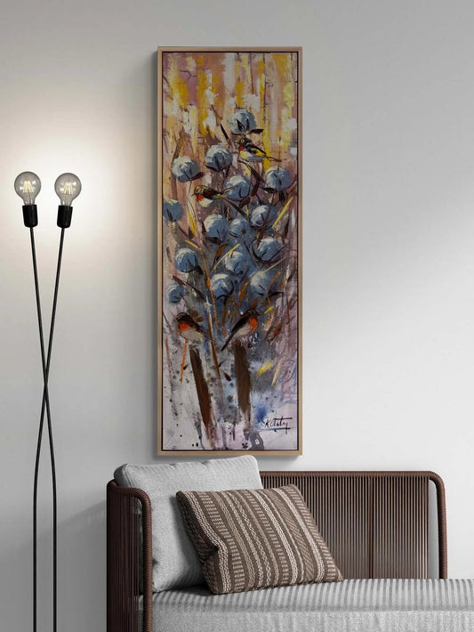 Toprağın Beyaz Hatırası Yağlı Boya Tablosu