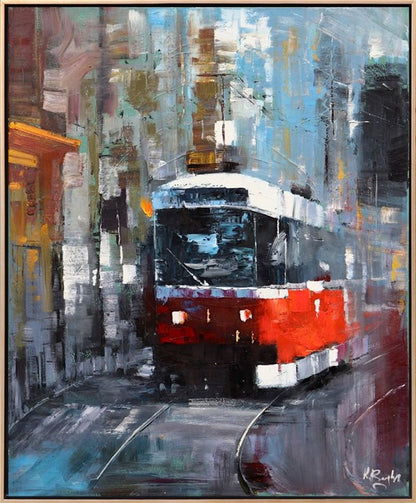 Tramvay Yolu Yağlı Boya Tablosu