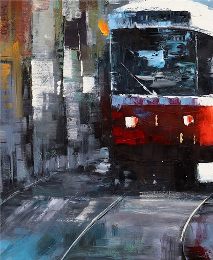 Tramvay Yolu Yağlı Boya Tablosu