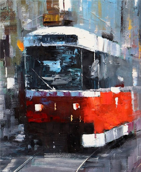 Tramvay Yolu Yağlı Boya Tablosu