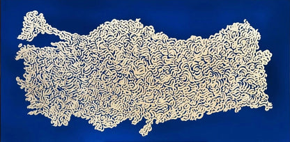 Türkiye ve Fetih Suresi Yağlı Boya Hat Tablosu