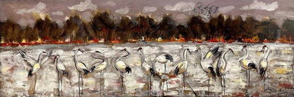 Turnaların Huzurlu Göçü Yağlı Boya Tablosu
