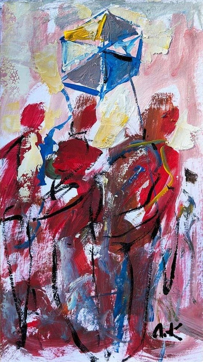 Uçurtmanın Dansı Yağlı Boya Tablosu