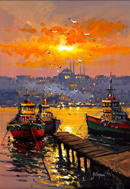 Ufka Doğru Boğaz Yağlı Boya Tablosu