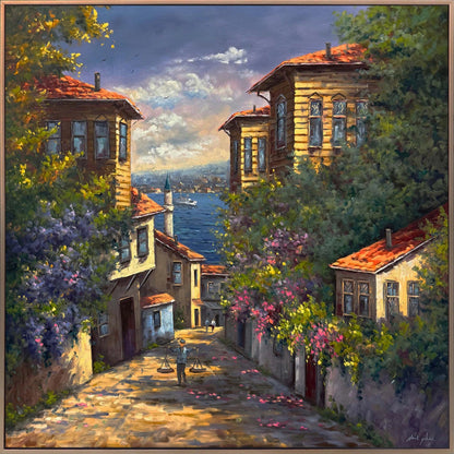 Üsküdar'ın Eski Sokakları Yağlı Boya Tablosu