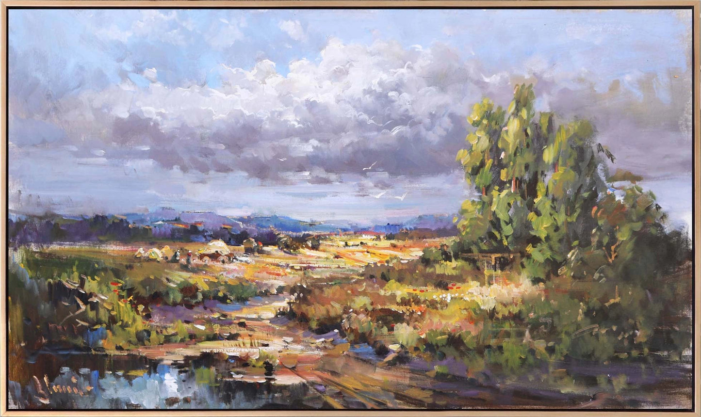 Uzaklarda Bir Yer Yağlı Boya Tablosu