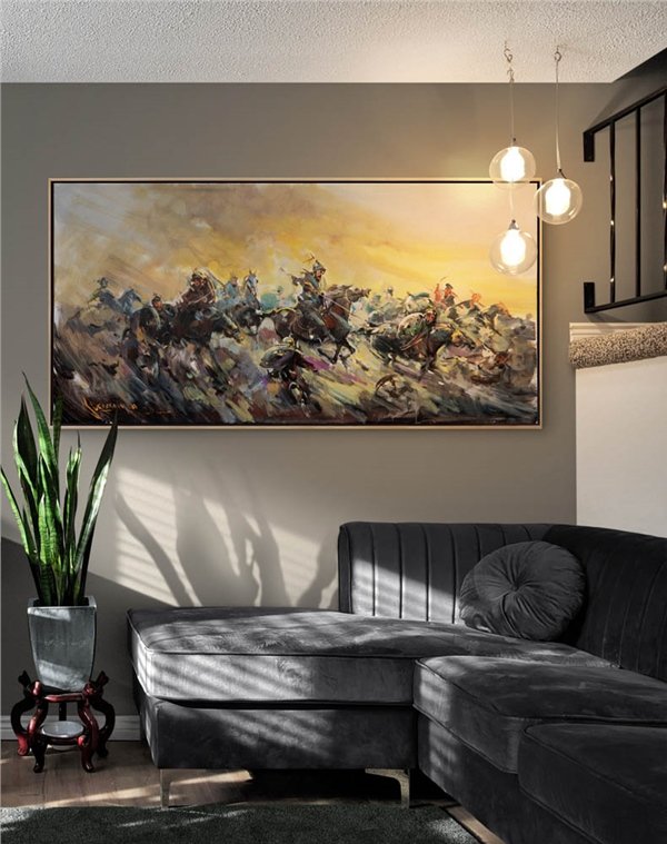 Varolma Savaşı Yağlı Boya Tablosu