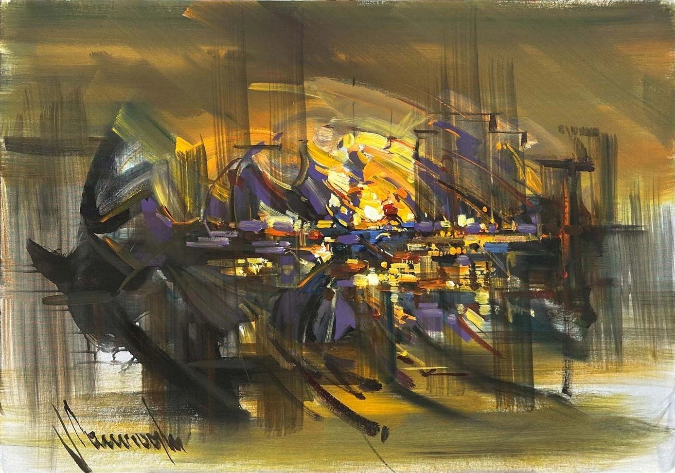 Varoluşun Kenarında Yağlı Boya Tablosu