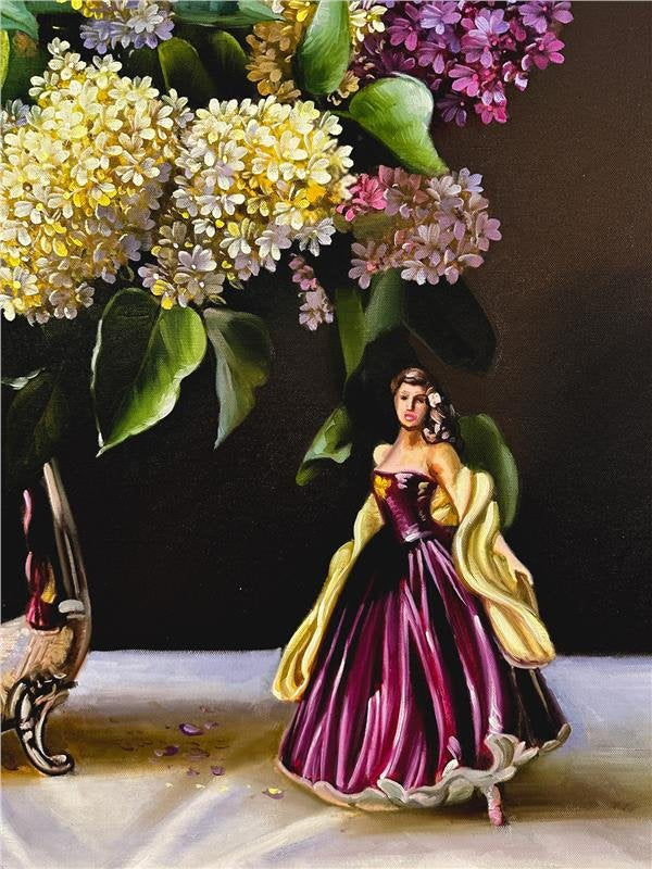 Vazoda Leylaklar Yağlı Boya Tablosu