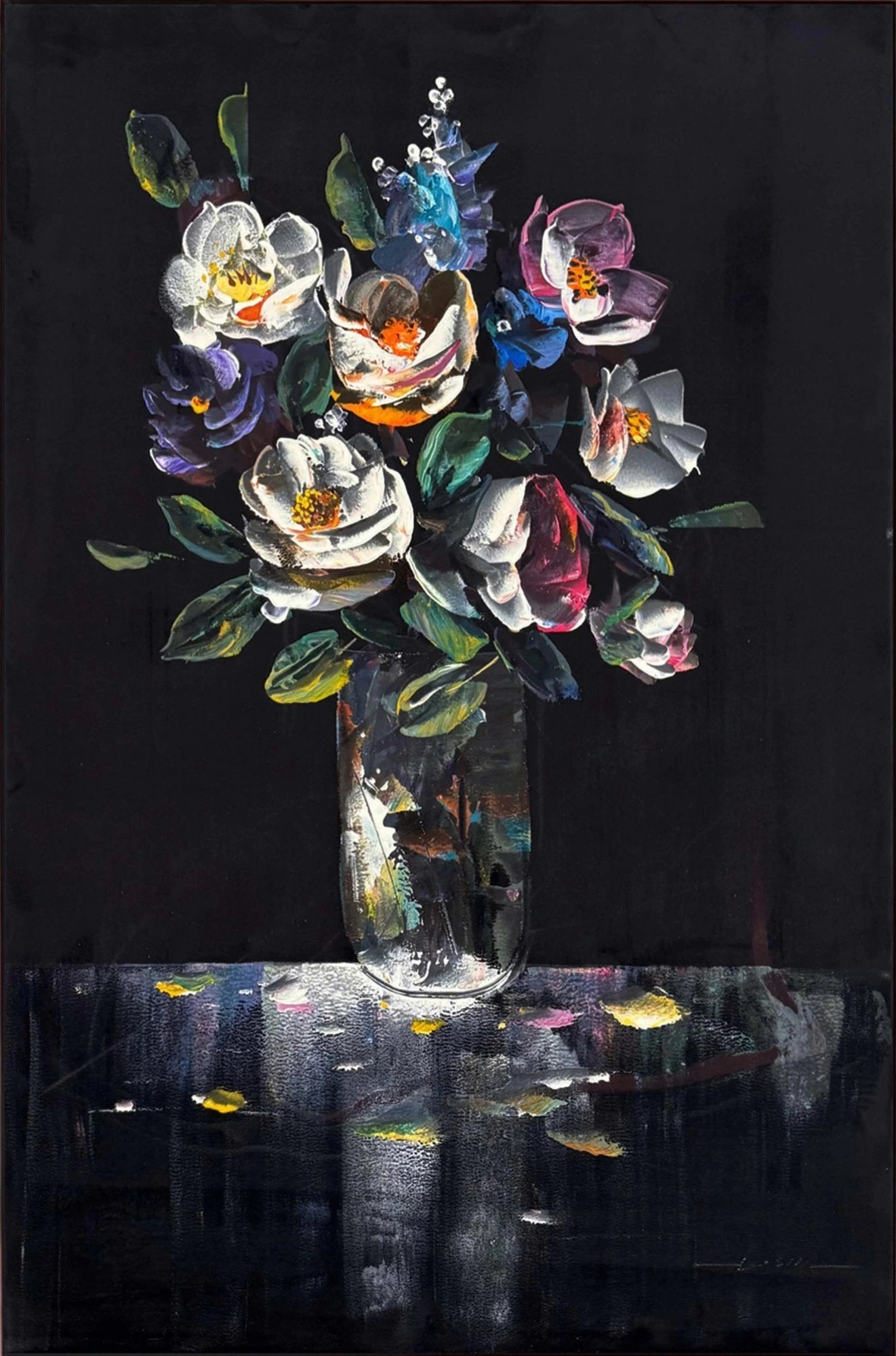 Vazoda Renk Cümbüşü Yağlı Boya Tablosu