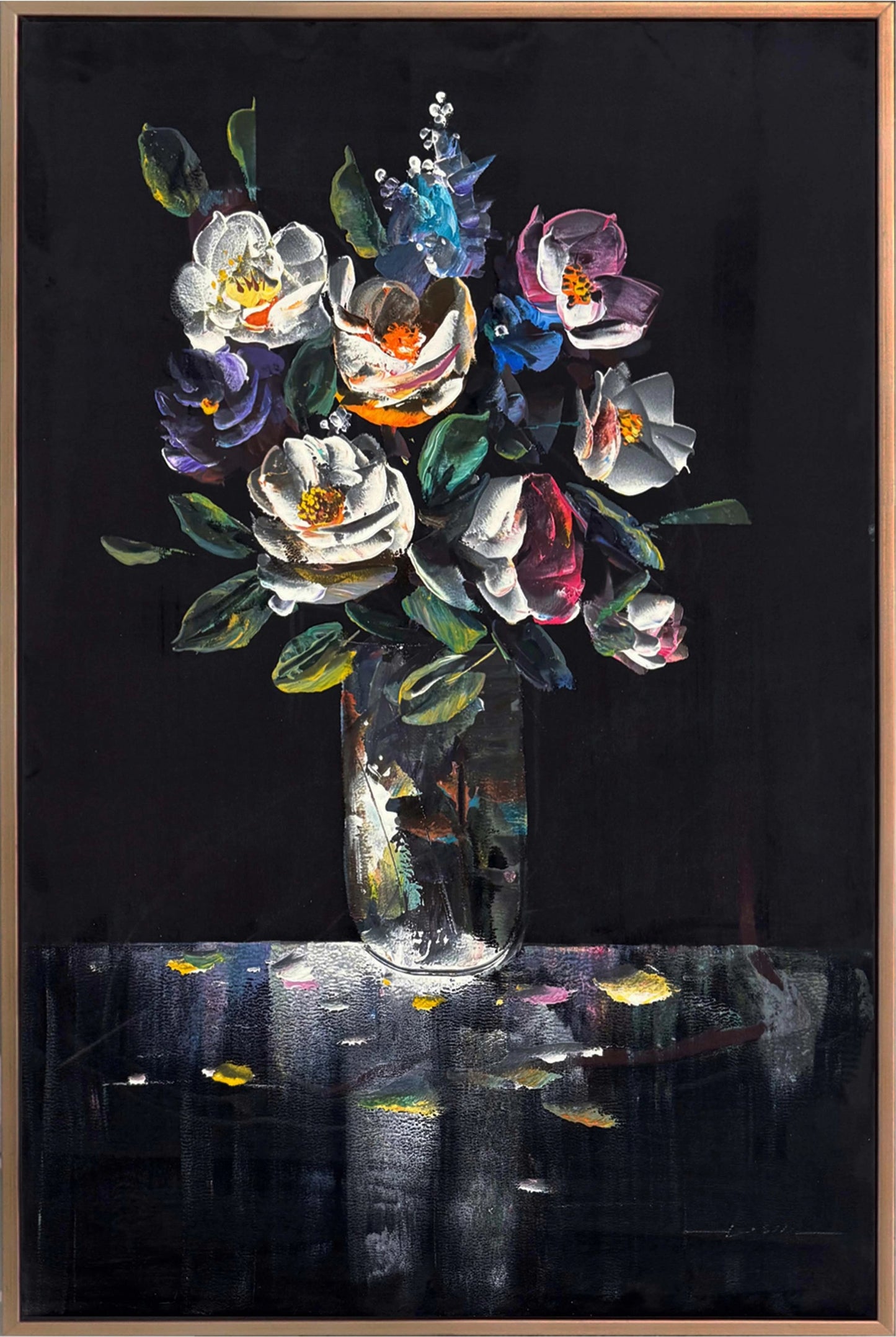 Vazoda Renk Cümbüşü Yağlı Boya Tablosu