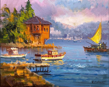 Yalıları Hatırası Yağlı Boya Tablosu