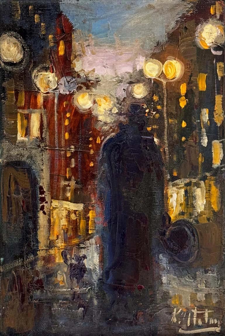 Yalnız Sokaklar Yağlı Boya Tablosu