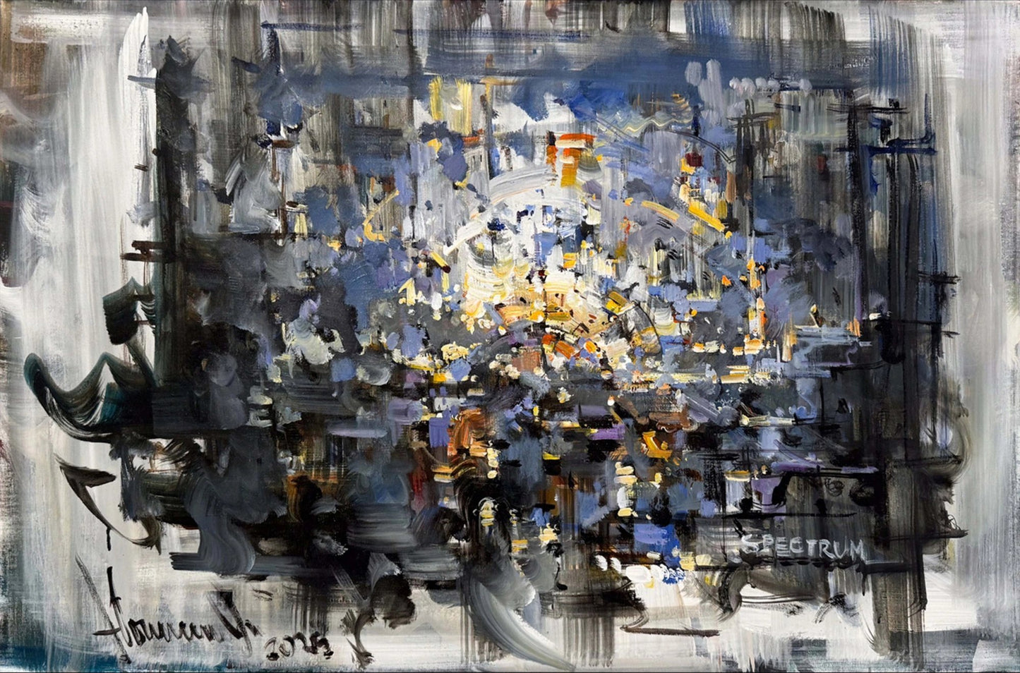 Yansımaların Ardında Yağlı Boya Tablosu