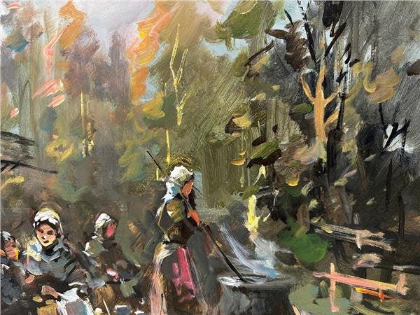 Yaylada İmece Yağlı Boya Tablosu