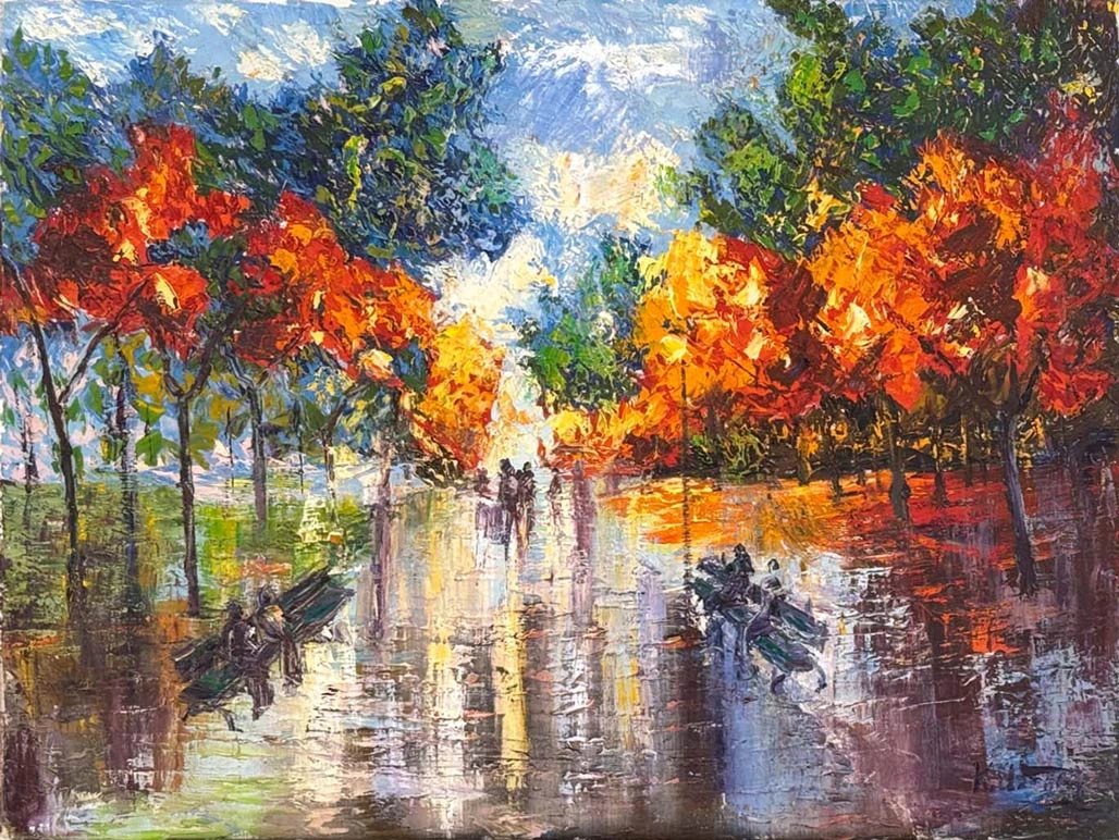 Yazdan Sonbahara Yolculuk Yağlı Boya Tablosu