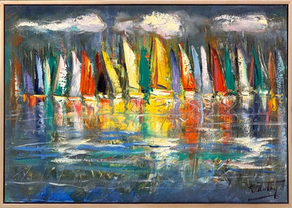 Yelken Zamanı Yağlı Boya Tablosu