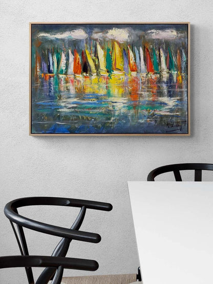 Yelken Zamanı Yağlı Boya Tablosu