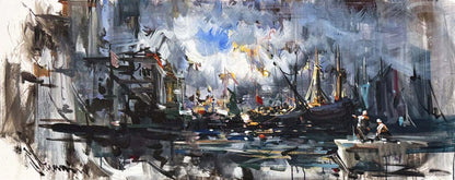 Yelkenler Arasında Yağlı Boya Tablosu