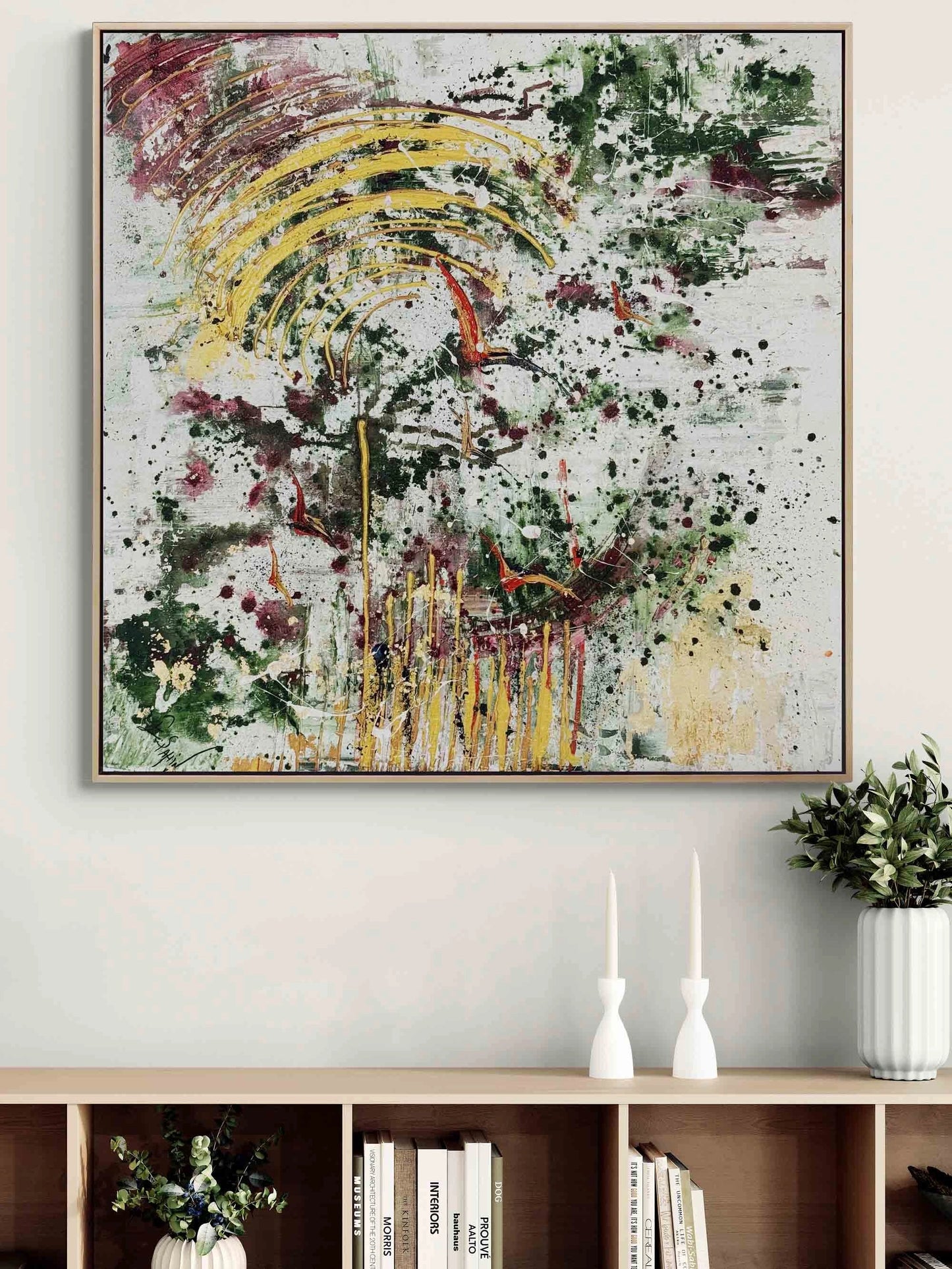 Yeşilin İçinden Yağlı Boya Tablosu