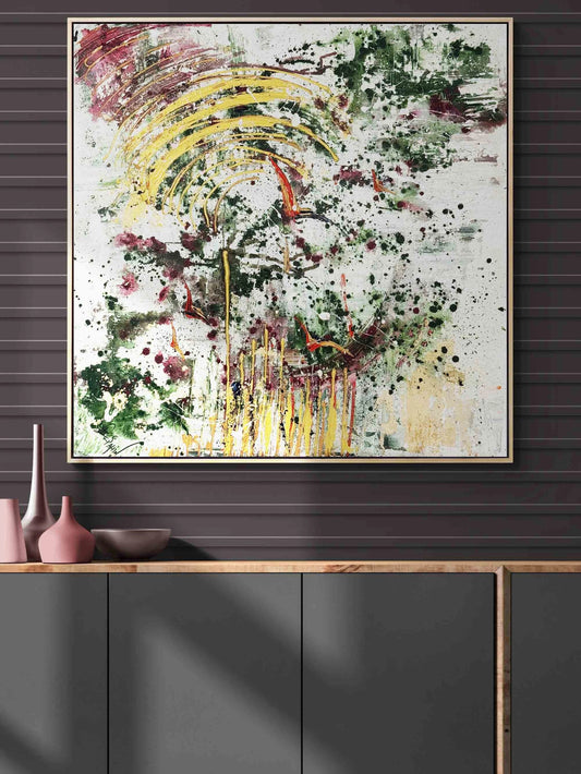 Yeşilin İçinden Yağlı Boya Tablosu