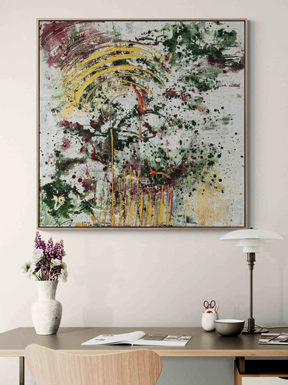 Yeşilin İçinden Yağlı Boya Tablosu