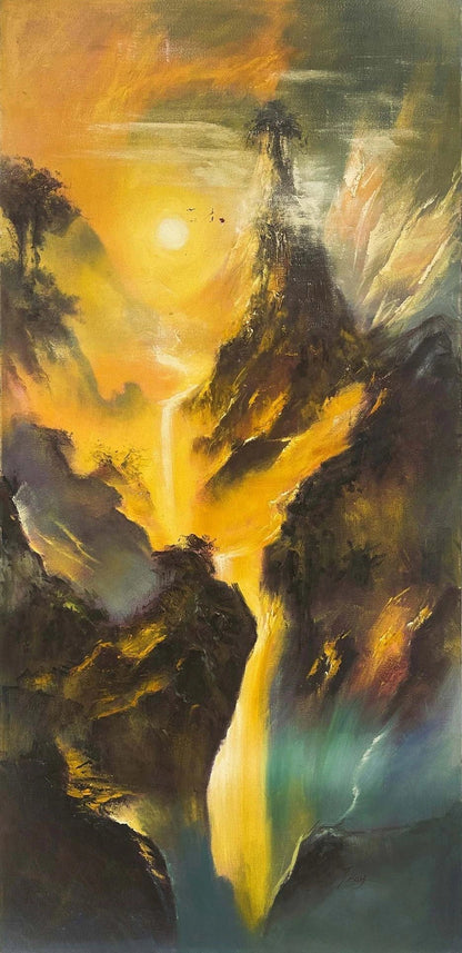 Yüce Zirvenin Sessizliği Yağlı Boya Tablosu