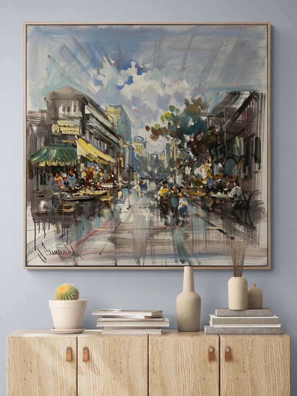 Yürüyen Zaman Yağlı Boya Tablosu