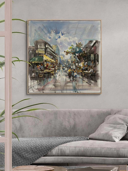 Yürüyen Zaman Yağlı Boya Tablosu