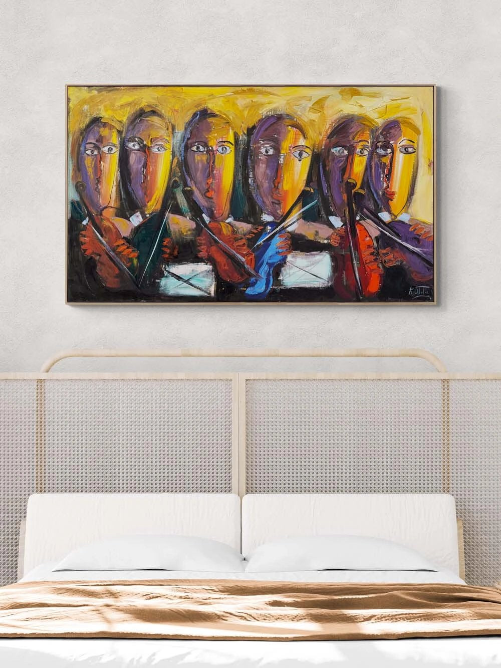 Yüzlerin Senfonisi Yağlı Boya Tablosu