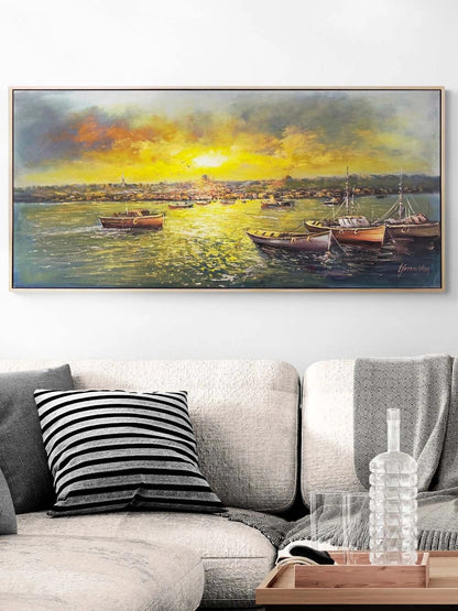 Zamana Karşı İstanbul Yağlı Boya Tablosu