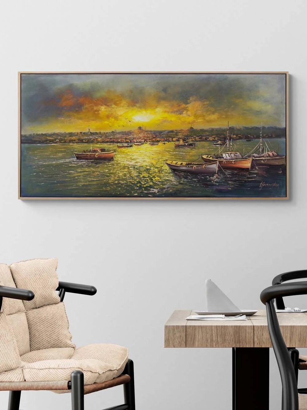 Zamana Karşı İstanbul Yağlı Boya Tablosu