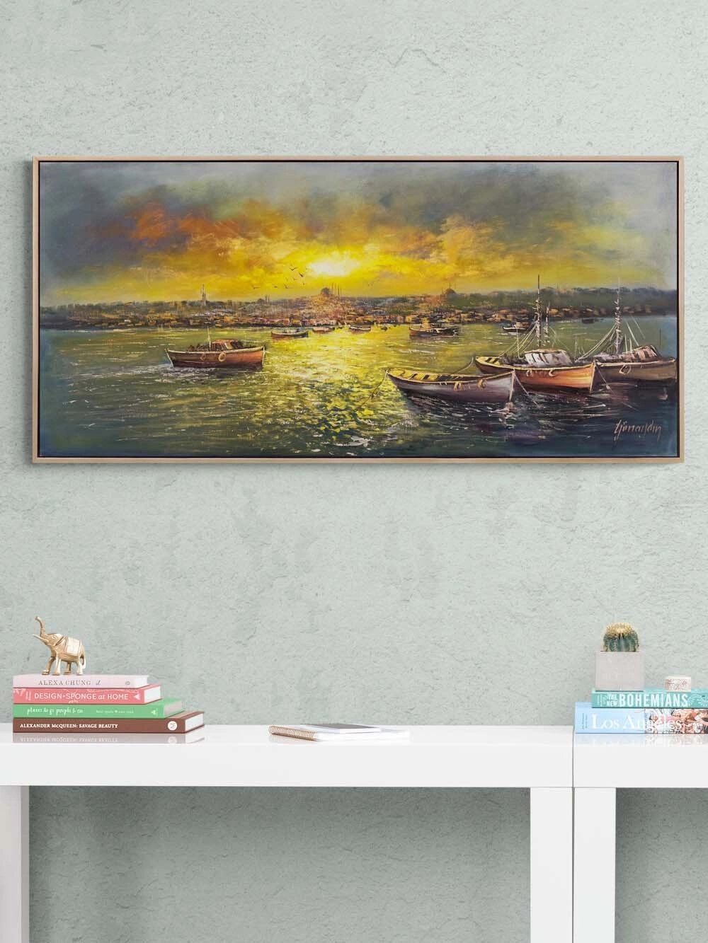 Zamana Karşı İstanbul Yağlı Boya Tablosu