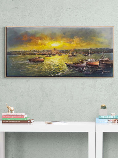 Zamana Karşı İstanbul Yağlı Boya Tablosu