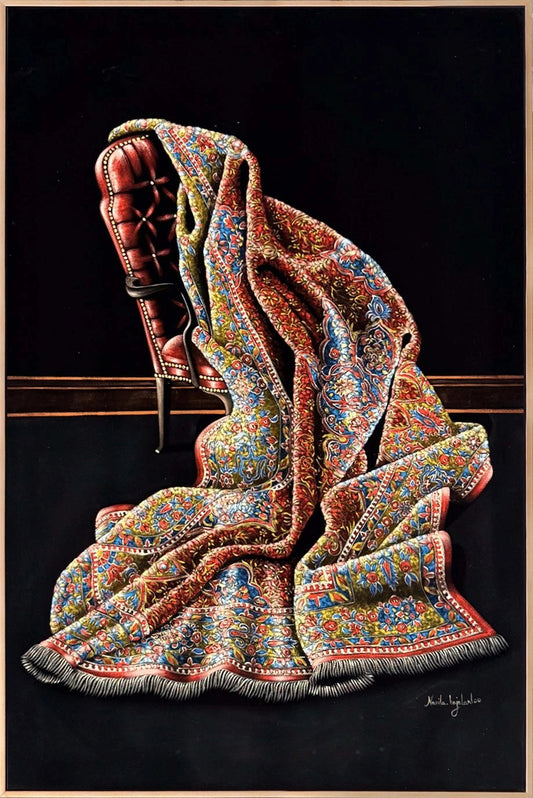 Zamana Serilmiş Desen Yağlı Boya Tablosu