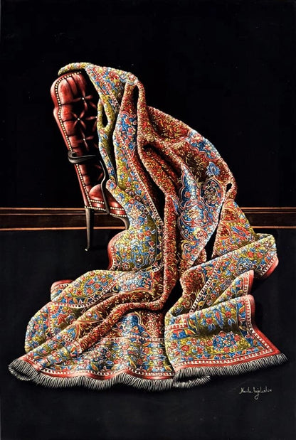 Zamana Serilmiş Desen Yağlı Boya Tablosu