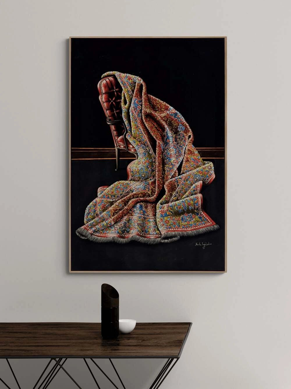 Zamana Serilmiş Desen Yağlı Boya Tablosu