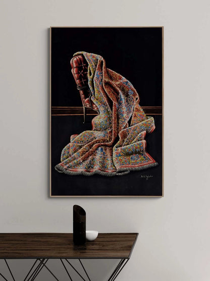 Zamana Serilmiş Desen Yağlı Boya Tablosu