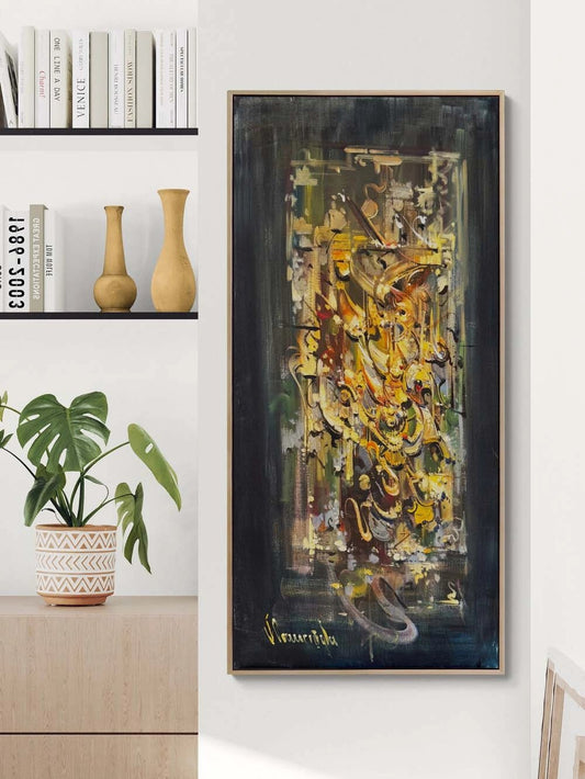 Zamanın İçinden Geçen Yağlı Boya Tablosu