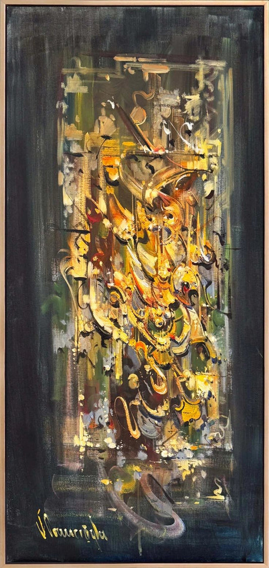 Zamanın İçinden Geçen Yağlı Boya Tablosu