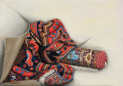 Zamanın İzinde Halı Yağlı Boya Tablosu